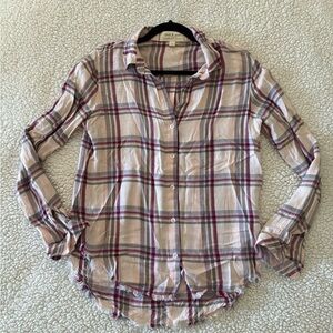 Plaid Button-Up Shirt by Cloth & Stone Small
